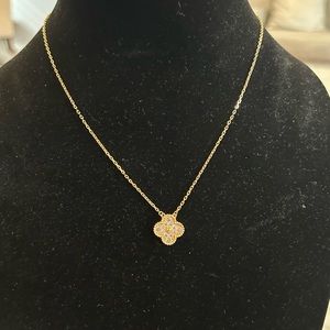 Rose gold and crystal necklace